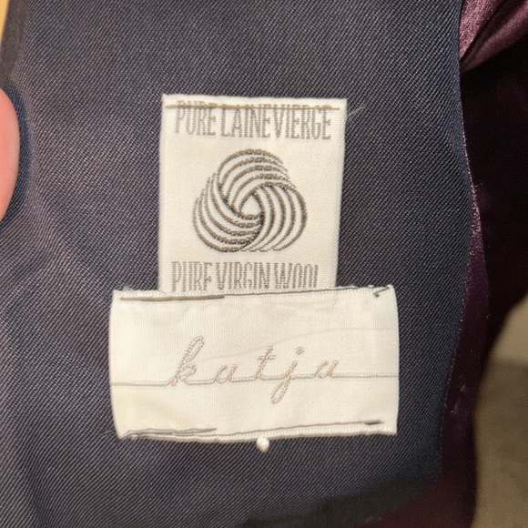 VINTAGE Navy Blue Double Breasted Trench Coat with Belt | Size M - Picture 4 of 4